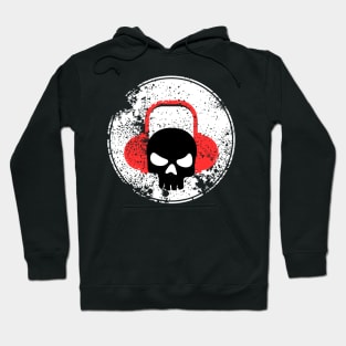 Skull with Headphones - Vintage Hoodie